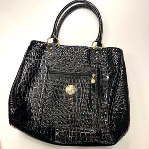 Patent Crocodile-Print Tote Bag - Marked ‘Giovanni Versace’
